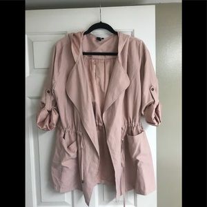 light pink jacket.